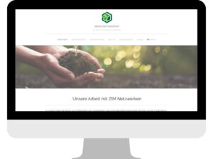 Modernes Webdesign für ein Unternehmen im grünen Technologiesektor mit Naturmotiven, klarer Struktur und nachhaltiger Bildsprache.